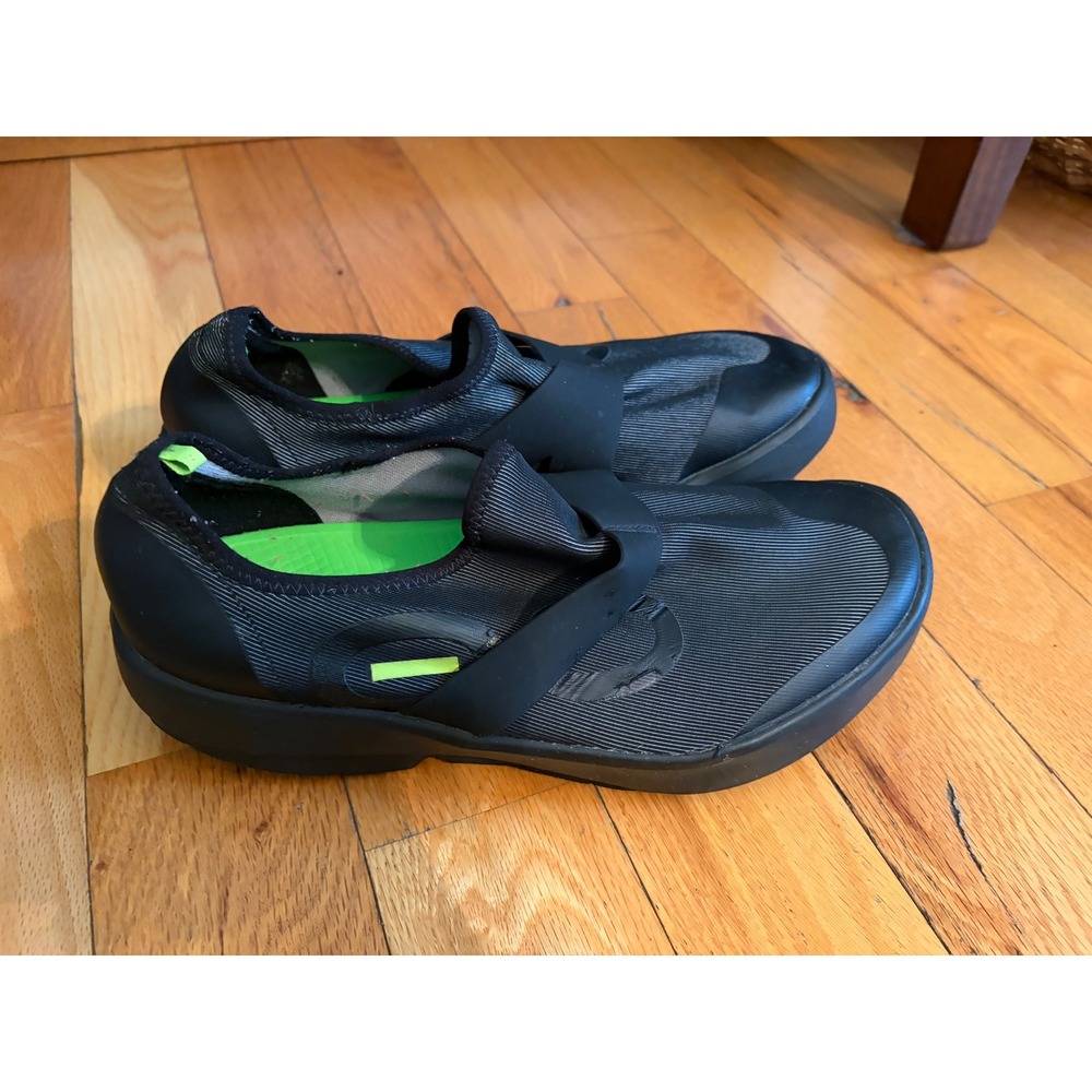 OOFOS OOmg Fibre Low Black Slip On Fabric Stretch Comfort Sneaker Size 11